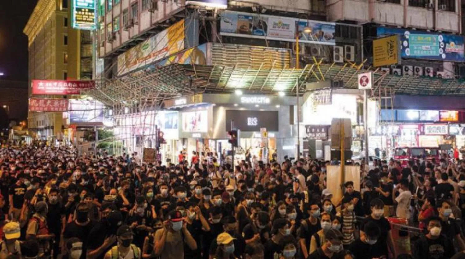 جانب من تظاهرات هونغ كونغ  (إ.ب.أ)