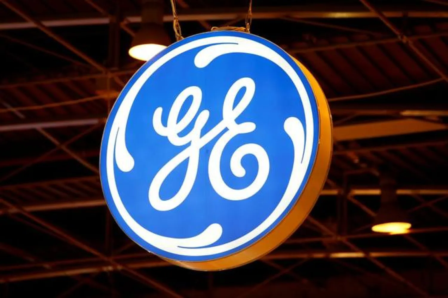FILE PHOTO: The logo of General Electric is pictured at the 26th World Gas Conference in Paris, France, June 2, 2015. REUTERS/Benoit Tessier