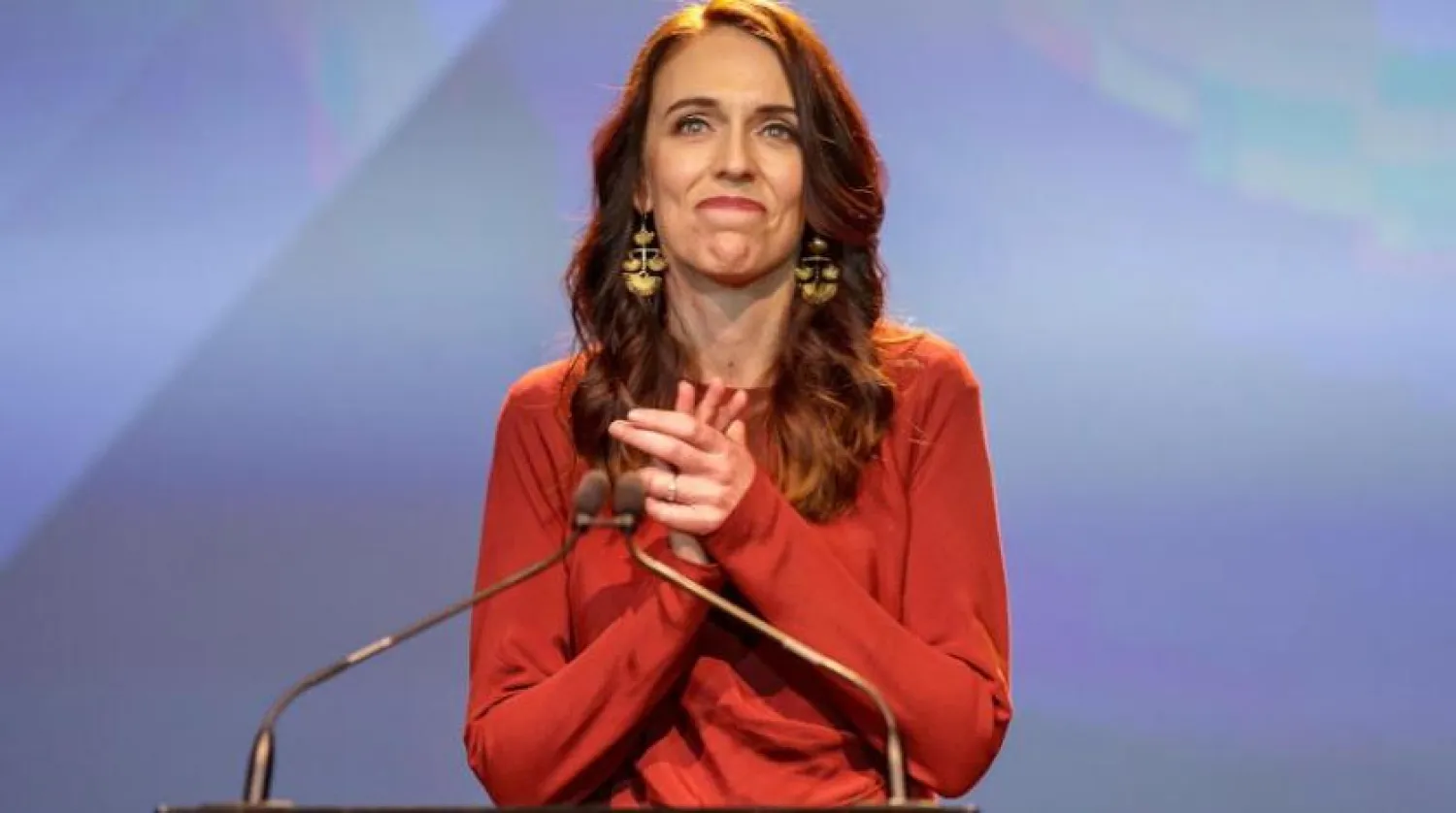 Yeni Zelanda Başbakanı Jacinda Ardern Auckland'da konuşuyor (Reuters)
