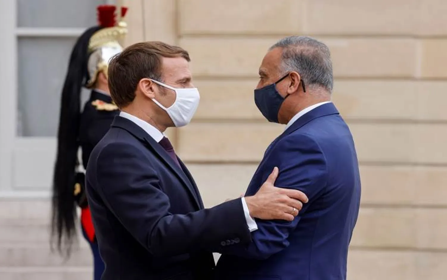 Kadhimi met with Macron at the Elysee on Monday | Photo: Ludovic Marin/ AFP