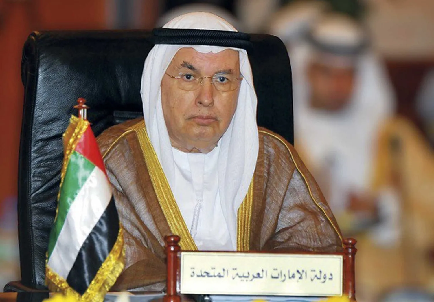 This undated photo released by Emirates News Agency, WAM, shows Ibrahim al-Abed, the founder of the state-run news agency. (WAM via AP)