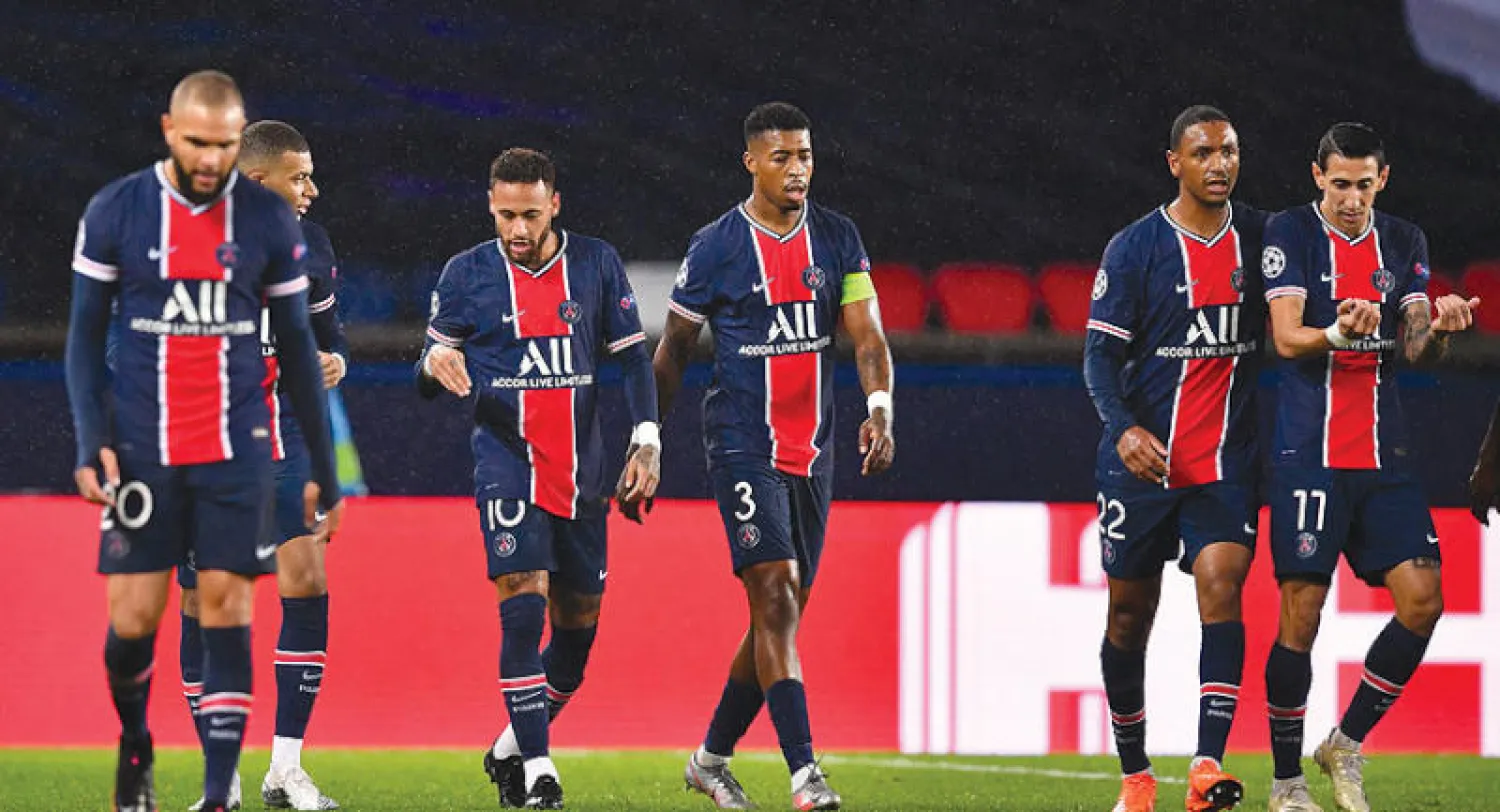 نجوم سان جيرمان والهزيمة أمام  مانشستر يونايتد (أ.ف.ب)