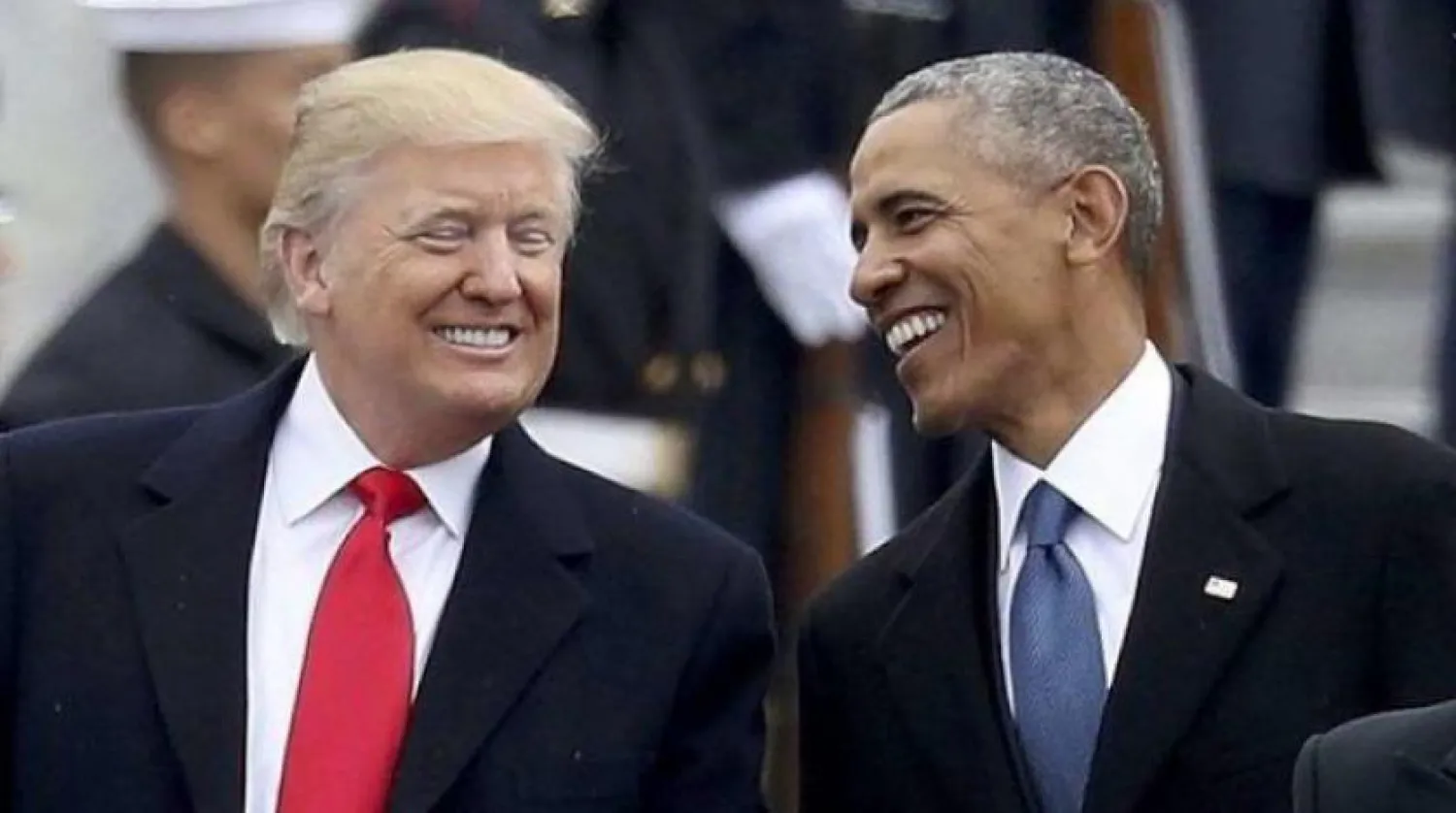 ABD Başkanı Donald Trump eski Başkan Barack Obama ile (Reuters)