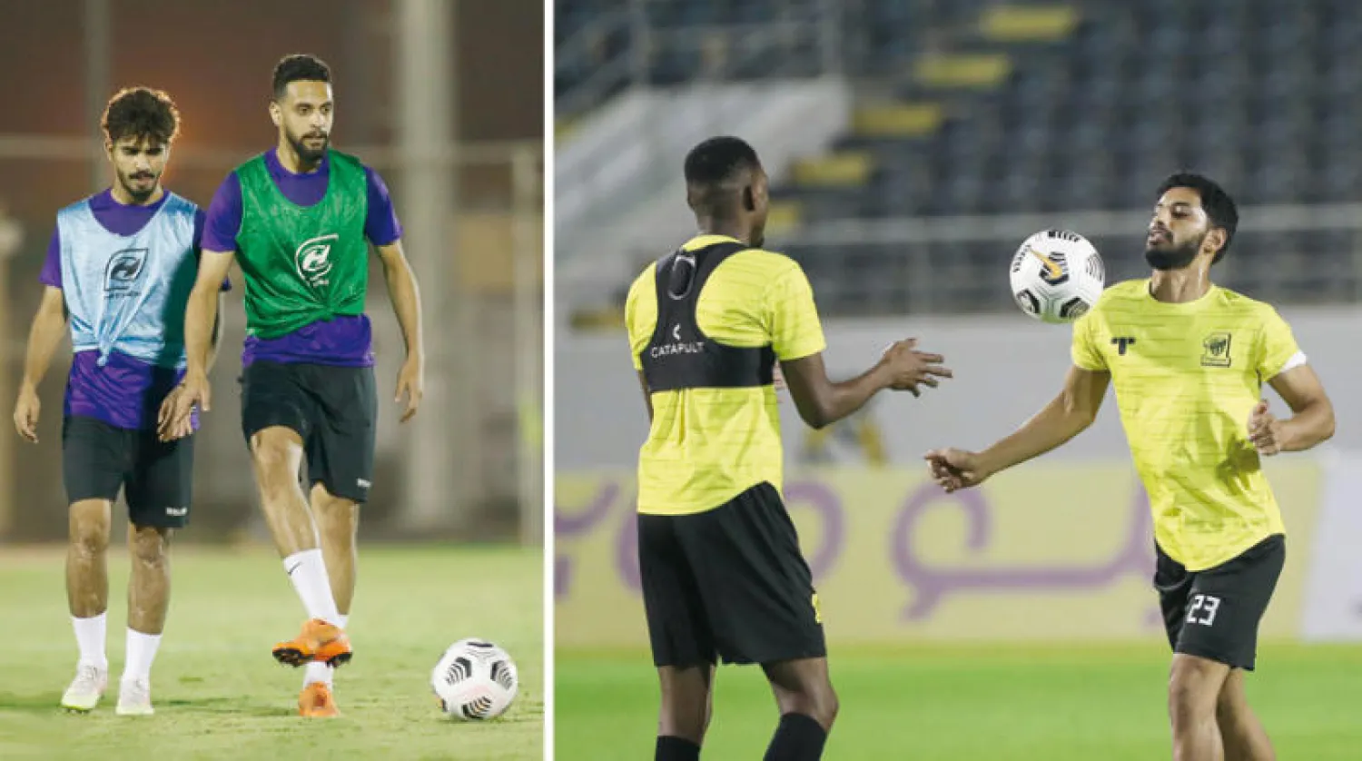 الاتحاد قد يدفع بالجبرين في مباراة اليوم (الشرق الأوسط)  -  فريق العين في استعداداته الأخيرة لمواجهة الاتفاق (الشرق الأوسط)