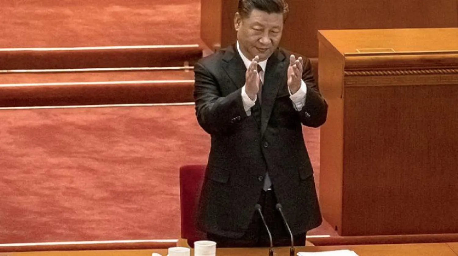 Şi Cinping, ülkesinin Kore Savaşı'na katılmasının yıl dönümünde yaptığı konuşmada potansiyel işgalcilere karşı Pekin'in askeri kararlılığını vurguladı. (EPA)