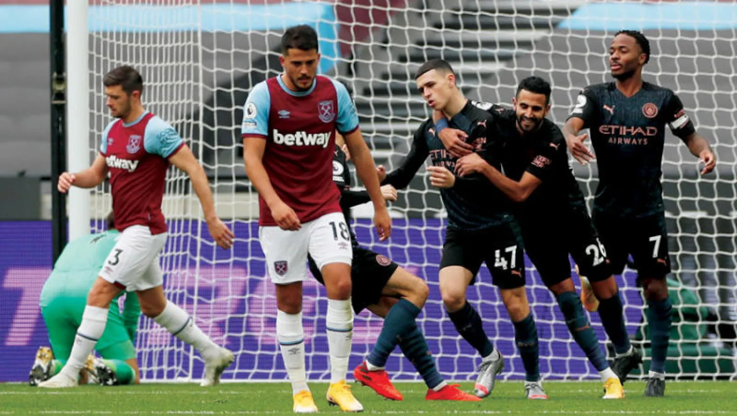 فودين وفرحة التعادل وسط أحزان من جانب وستهام (رويترز)