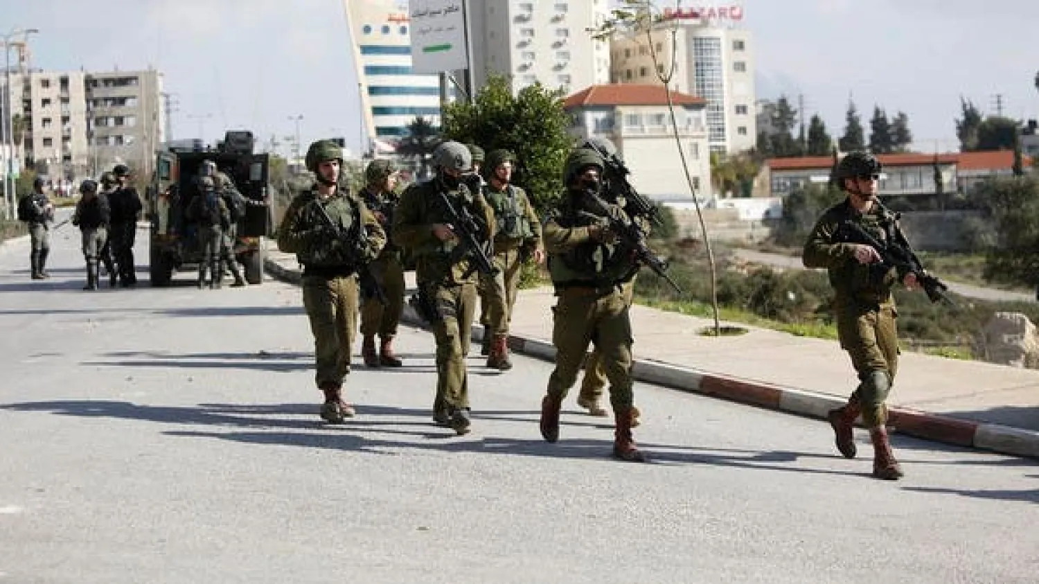 Israeli soldiers in the West Bank City of Ramallah. (File photo: AP)
