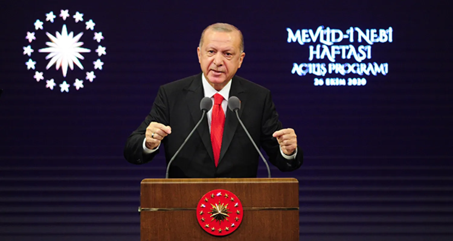 Cumhurbaşkanı Recep Tayyip Erdoğan'dan Fransız mallarına boykot çağrısı (İHA)