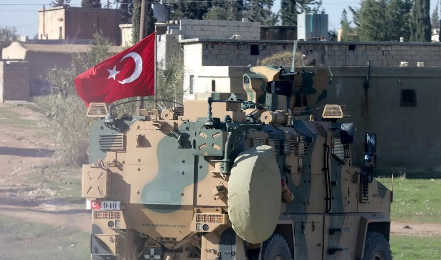 A Turkish military vehicle in the Manbij countryside, Syria December 29, 2018. (Reuters)
