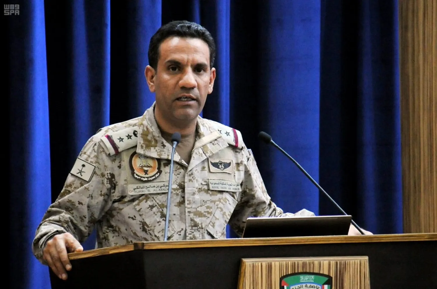 Arab coalition spokesman Colonel Turki al-Malki. (SPA)