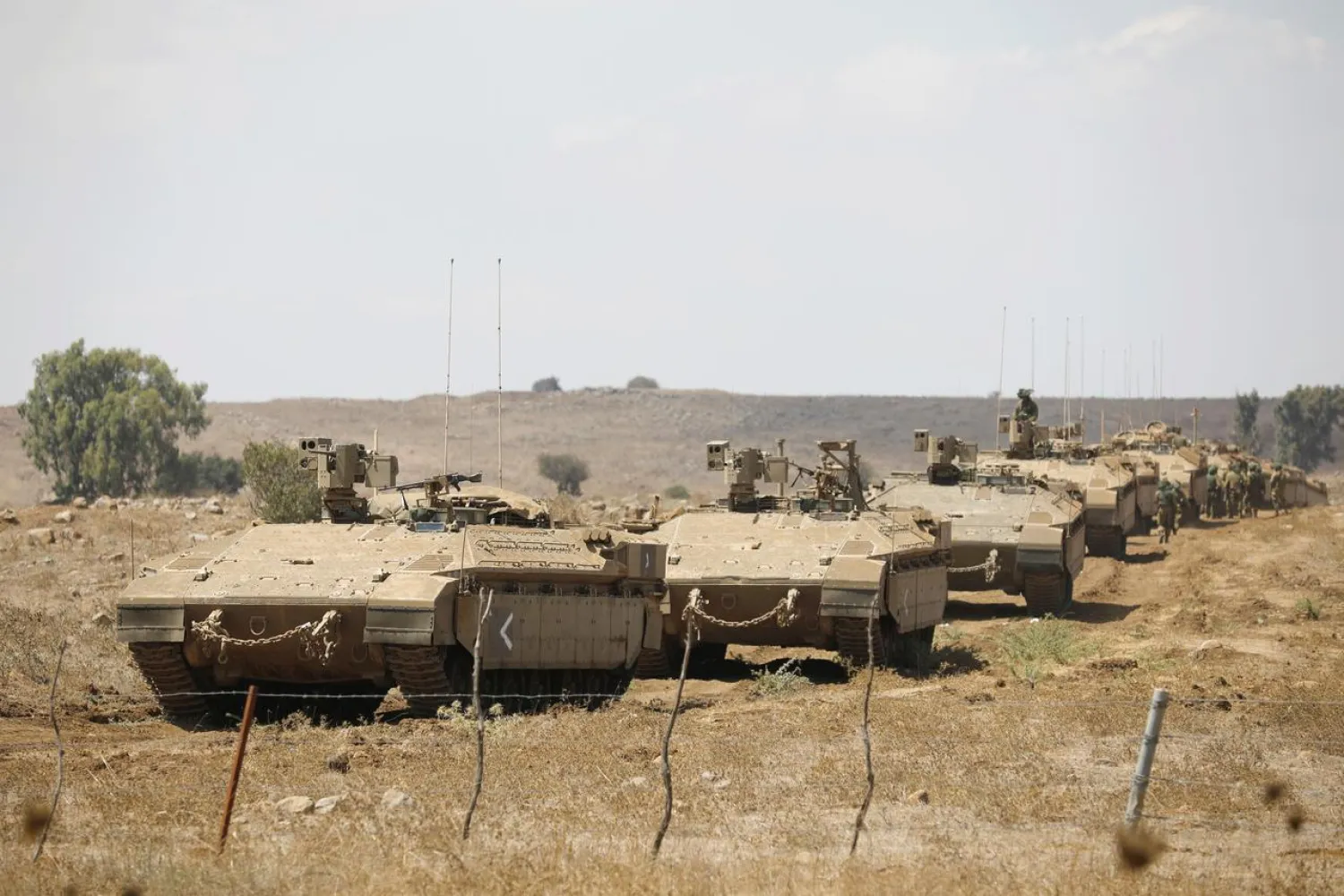 Israeli armored vehicles take part in an army drill (File Photo: Reuters)