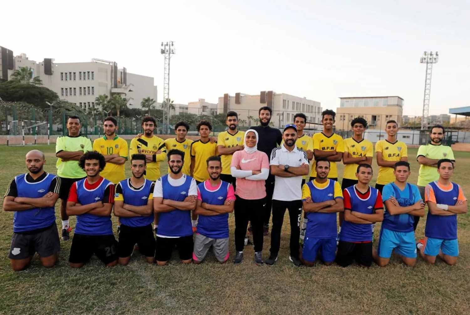 Faiza Heidar has become the first woman to train one of Egypt’s professional men’s clubs. (Reuters)