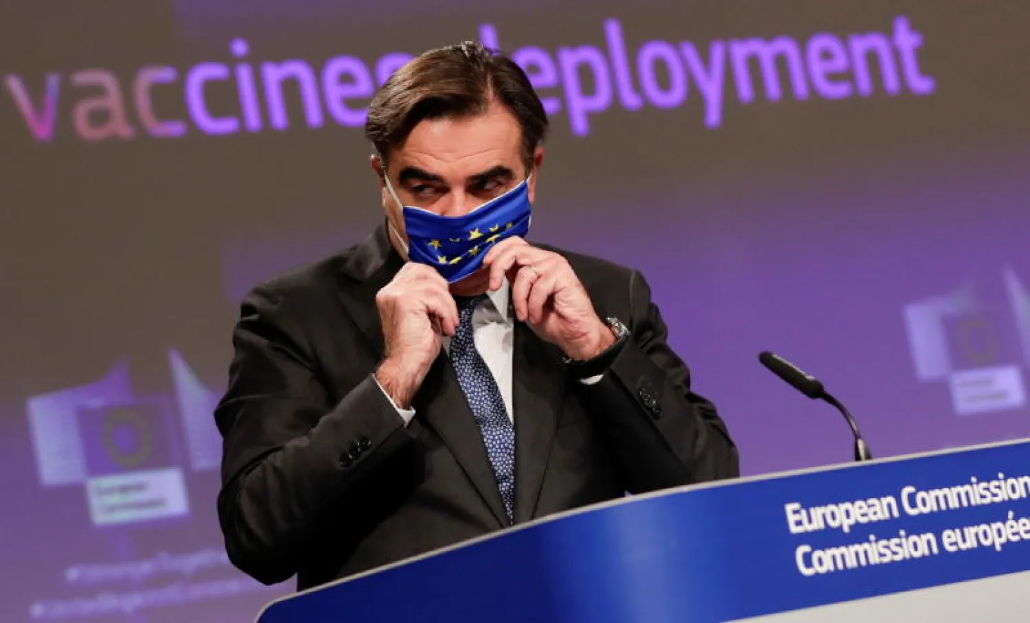 نائب رئيسة المفوضية الأوروبية مارغريتيس شيناس (رويترز)