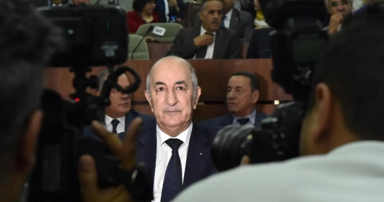 Algerian President Abdelmadjid Tebboune. (AFP)