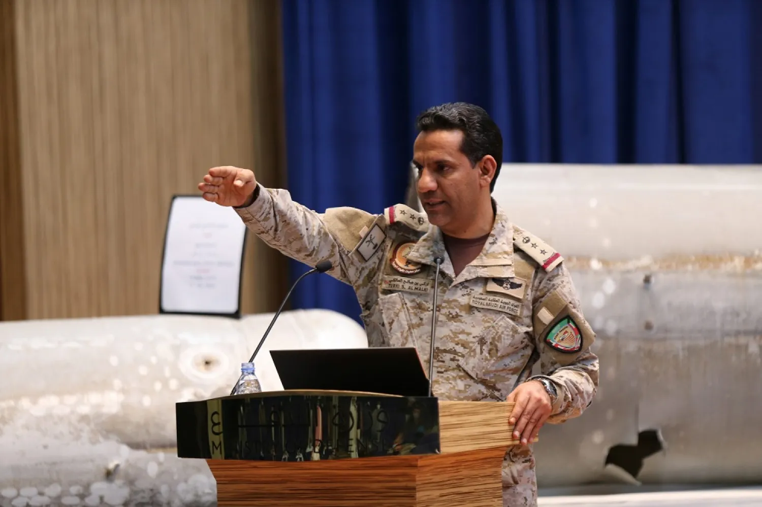 Arab coalition spokesman Colonel Turki al-Malki. (Reuters)