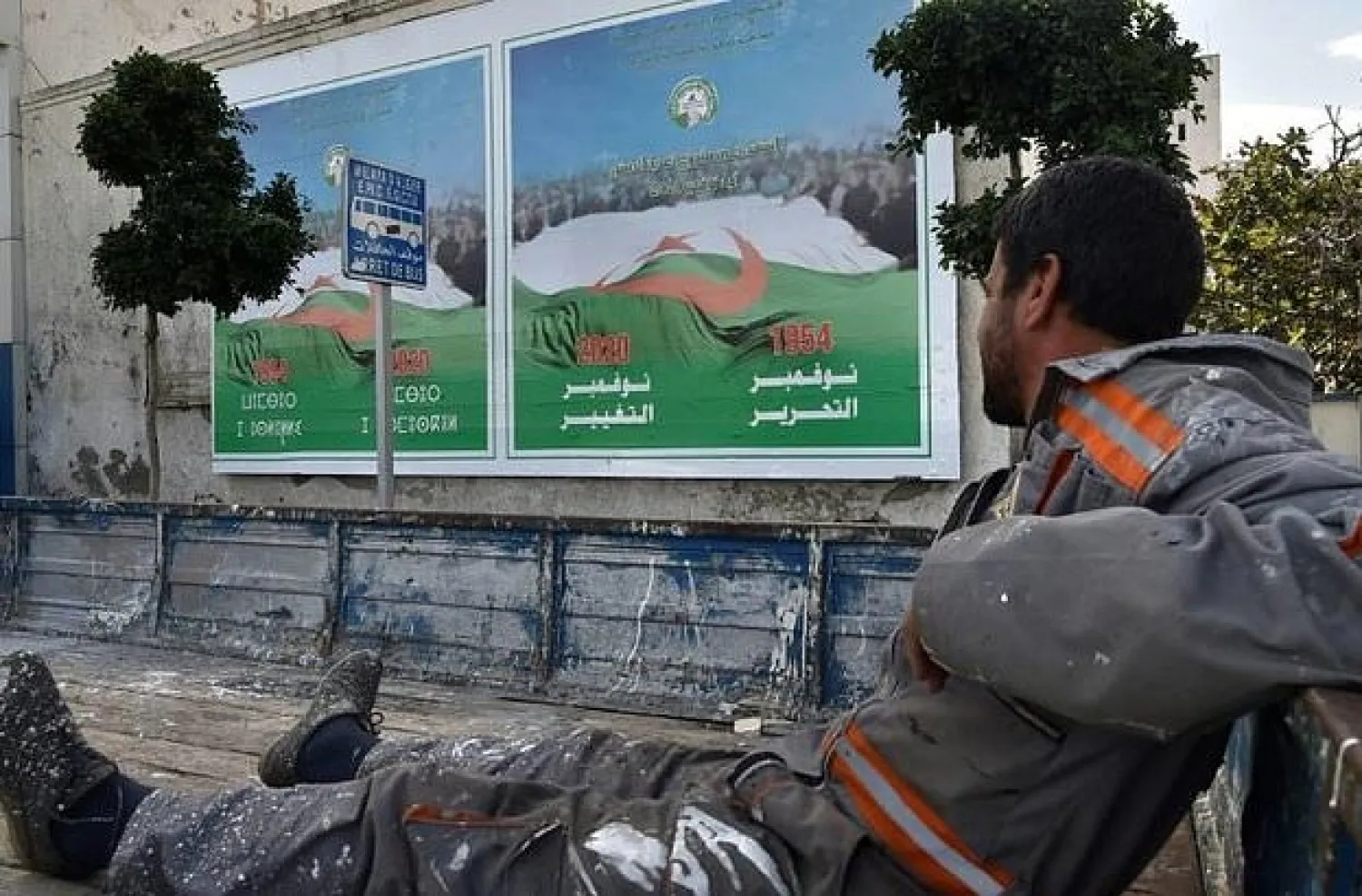 Algerians are set to vote in a constitutional referendum on November 1, with the "Yes" campaign promoting the slogan "November 1954: Liberation. November 2020: Change" - AFP

