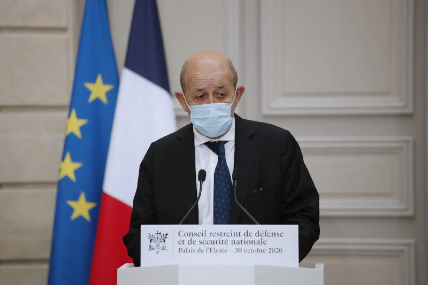 وزير الخارجية الفرنسي جان إيف لودريان (إ.ب.أ)