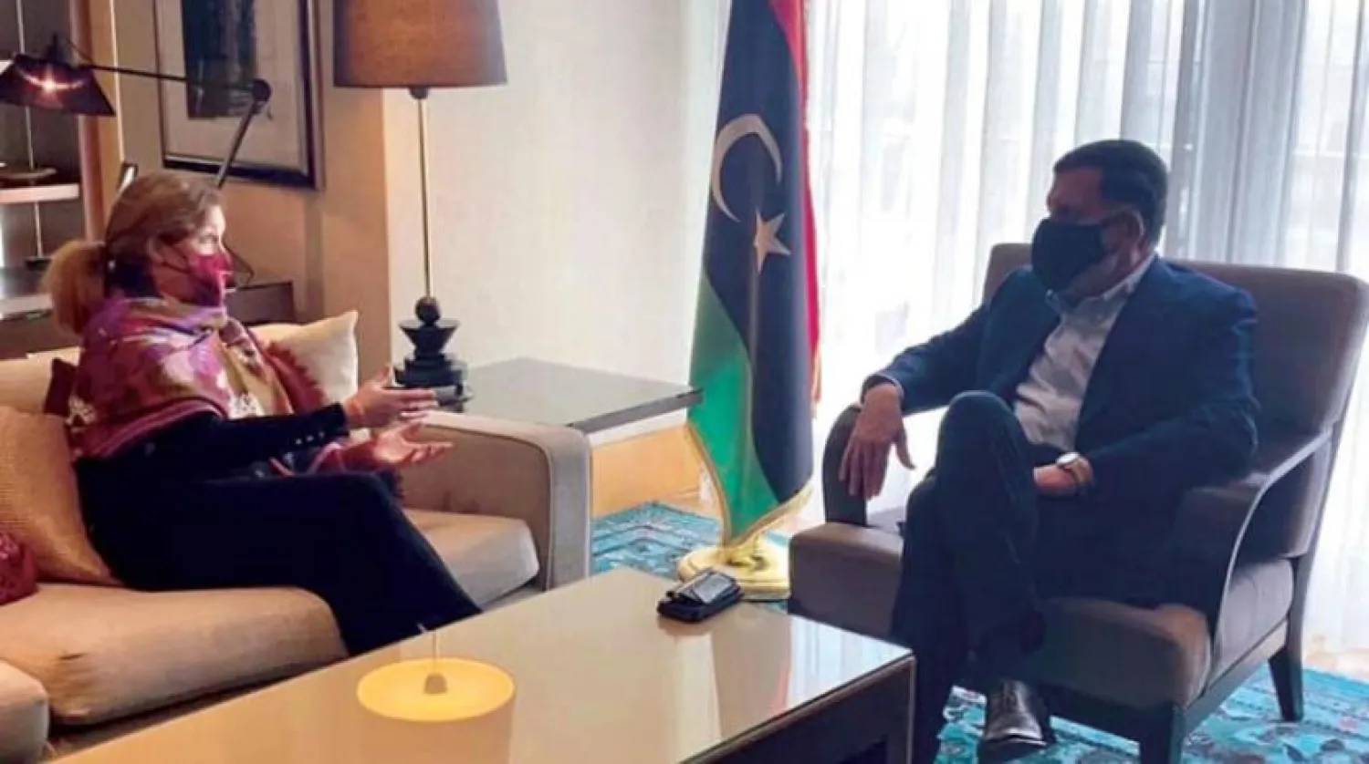 Fayiz es-Serrac dün BM Libya Özel Temsilcisi Vekili Stephanie Williams ile bir araya geldi (Serrac’ın Ofisi)