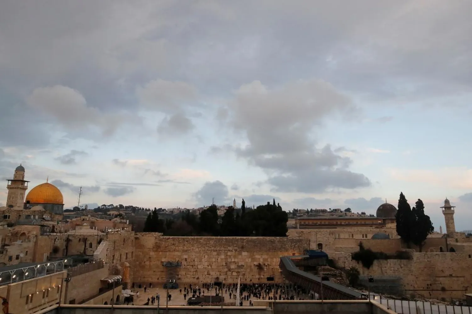 FILE PHOTO: A general view picture shows the Dome of the Rock , the Western Wall and al-Aqsa mosque in Jerusalem's Old City January 28, 2020. REUTERS/Ammar Awad