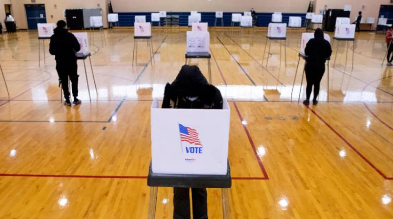 Maryland’de oy kullanan seçmenler (EPA)