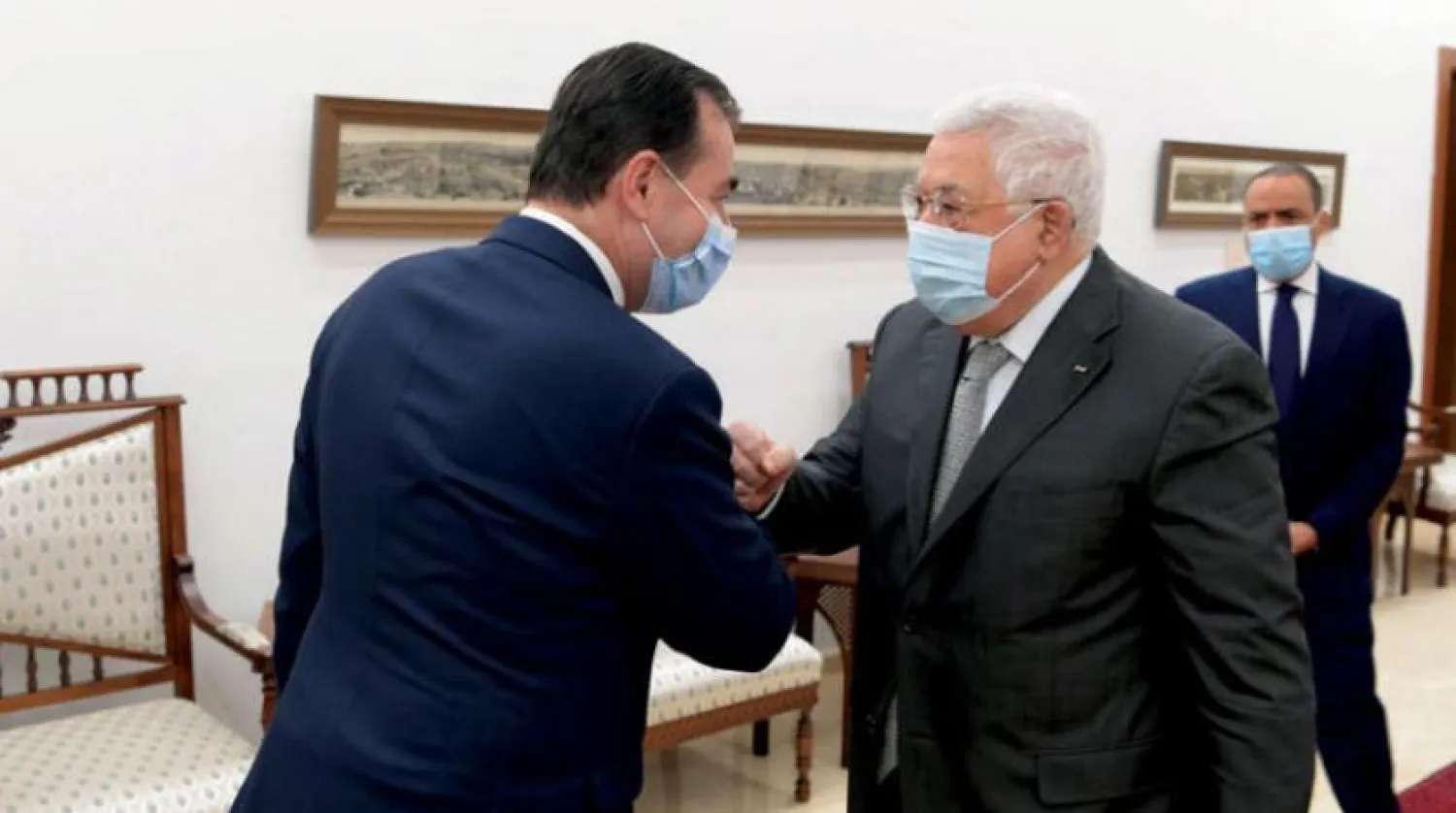 Filistin Devlet Başkanı Mahmud Abbas dün Romanya Başbakanı Ludovic Orban’ı kabul etti (Wafa)