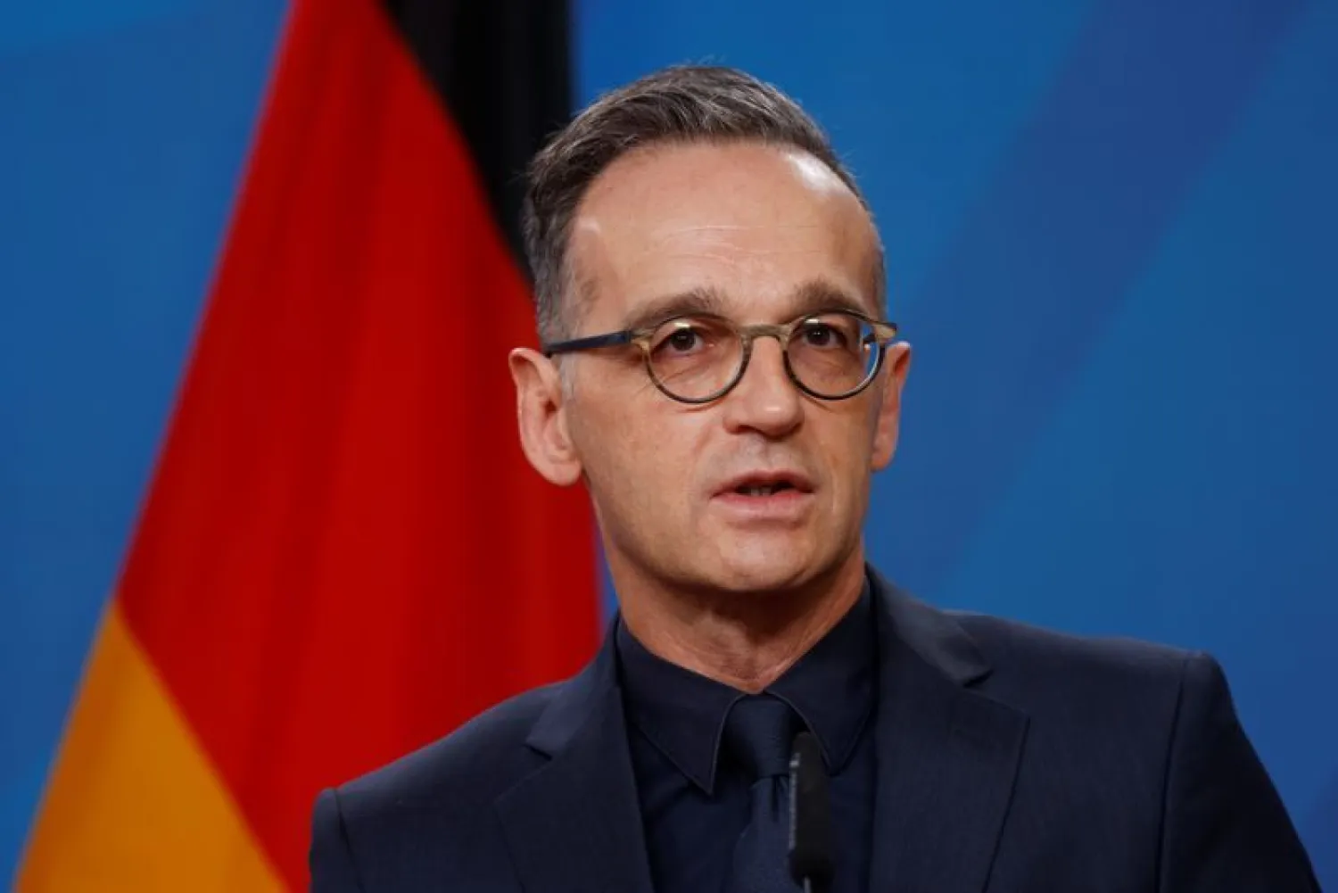 Germany's Foreign Minister Heiko Maas speaks at a news conference at the Federal Foreign Office, in Berlin, Germany, November 3, 2020. Odd Andersen/Pool via REUTERS