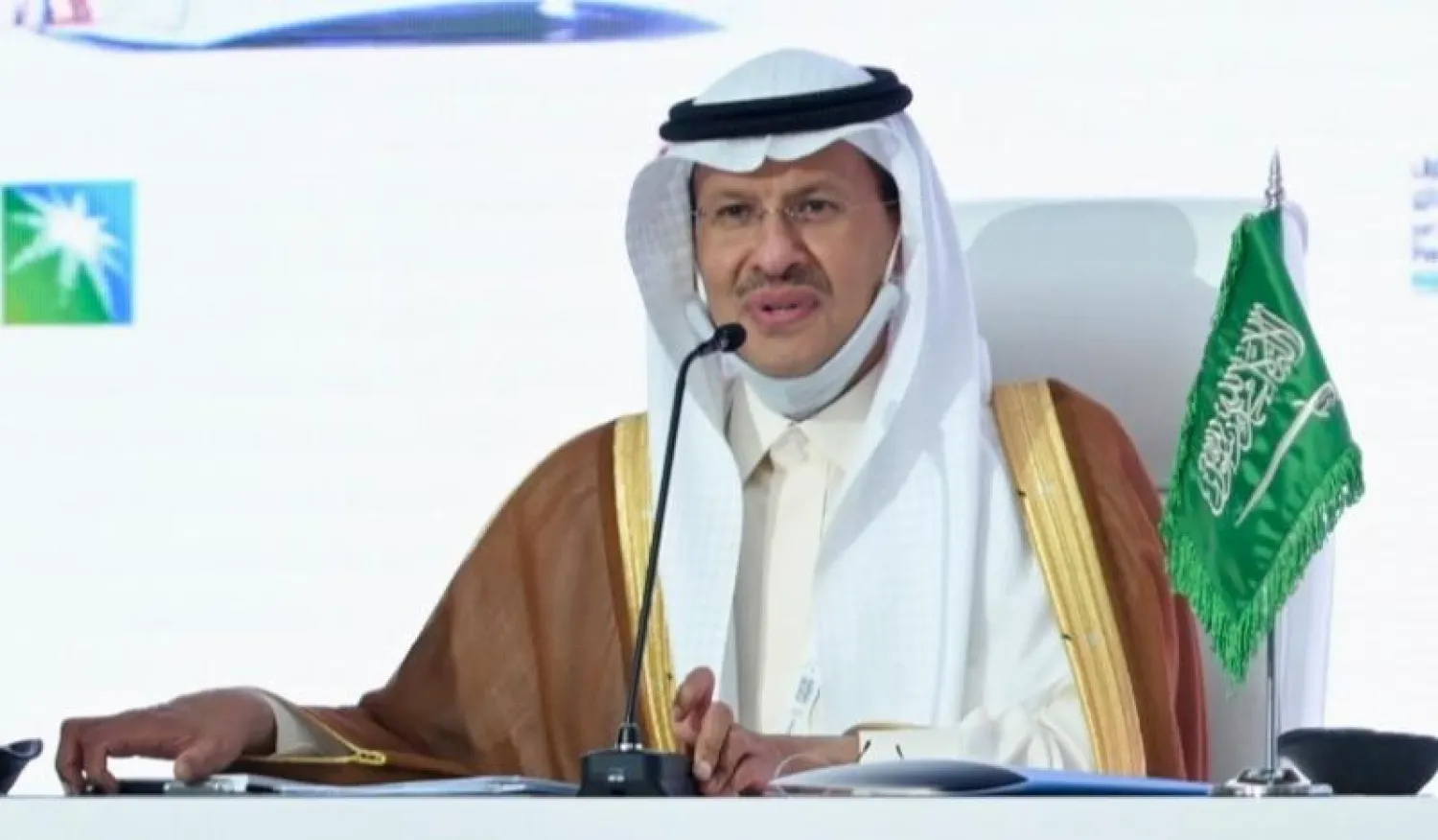 الأمير عبد العزيز بن سلمان خلال مشاركته في المؤتمر العالمي للموهبة والإبداع (وزارة الطاقة السعودية)