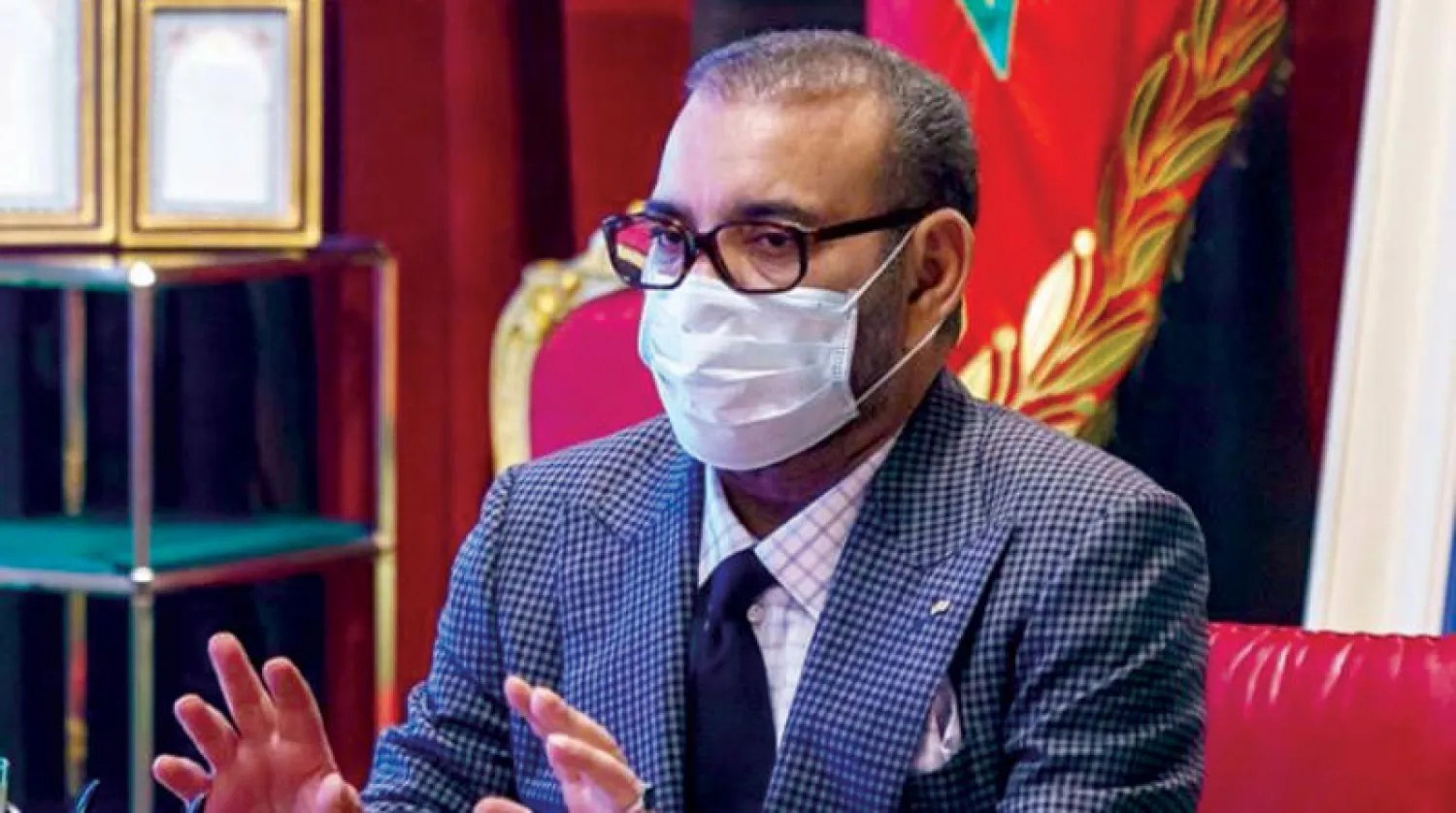 العاهل المغربي لدى ترؤسه الاجتماع (ماب)