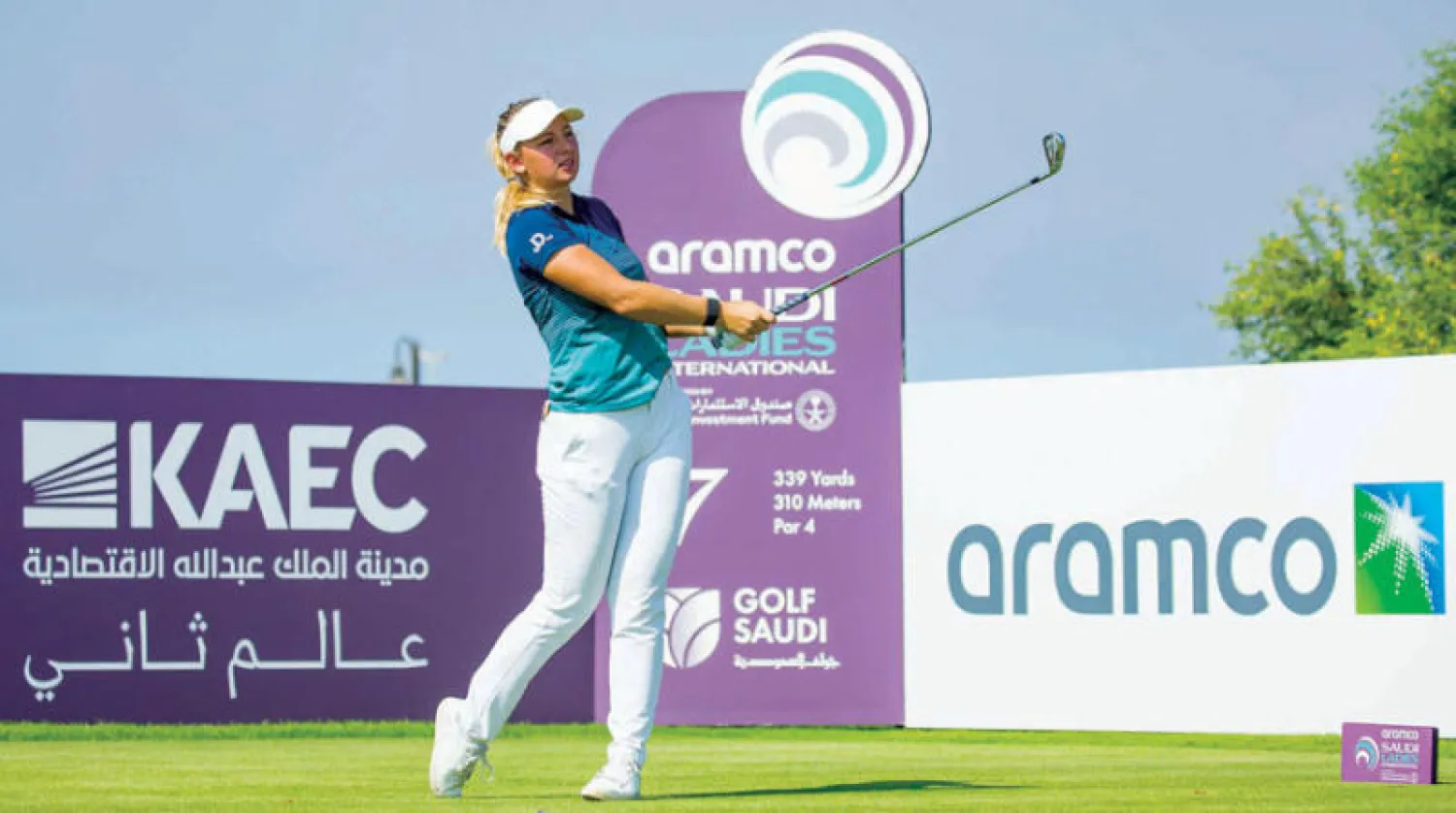 الدنماركية بيديرسن انفردت بصدارة البطولة السعودية الدولية لسيدات الغولف (المركز الإعلامي لاتحاد الغولف السعودي)