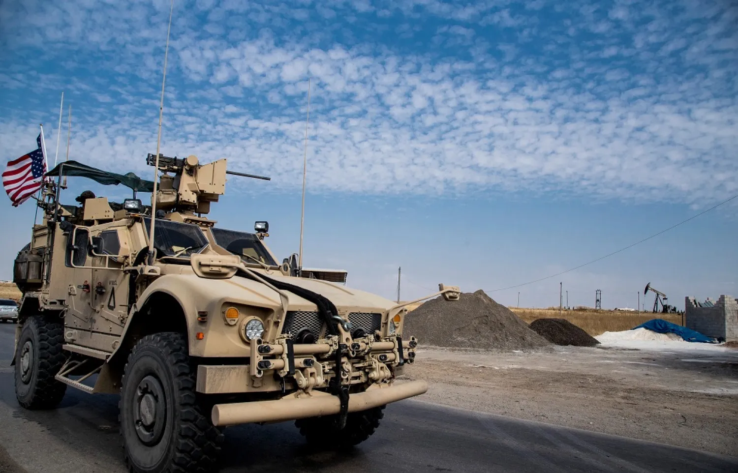 US forces patrol oil fields in Syria, Oct. 28, 2019. (AP)