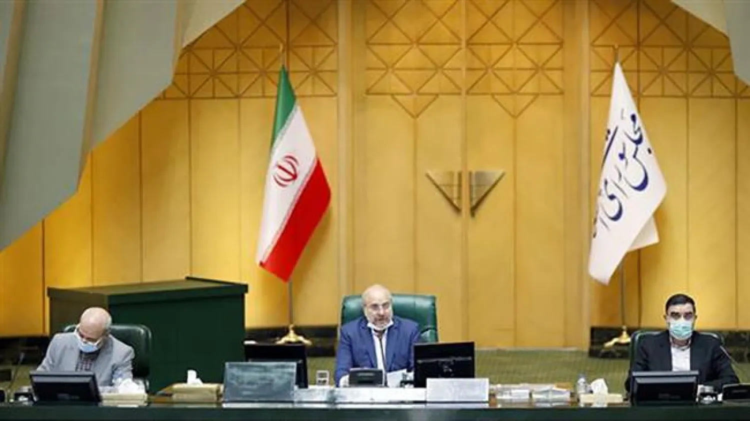 Iran’s Speaker Baqer Qalibaf during an open session of the body in Tehran on Nov. 15 (ICANA)