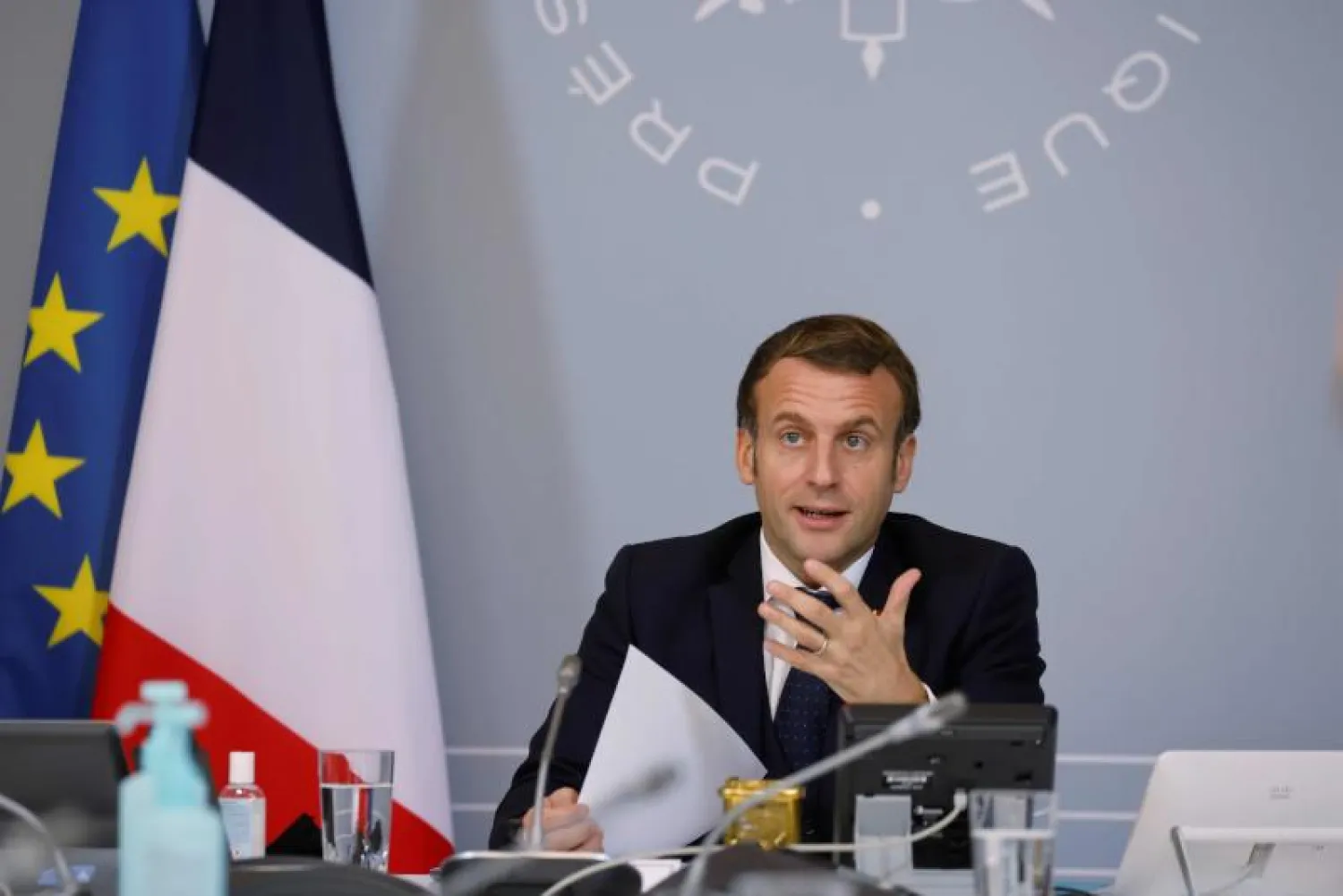 الرئيس الفرنسي إيمانويل ماكرون (أ.ف.ب)