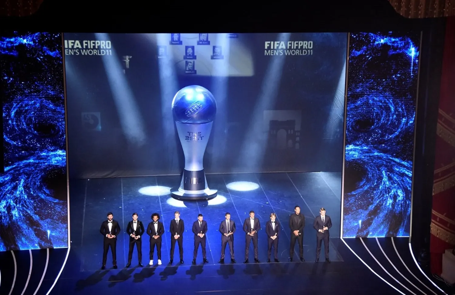 The FIFA FIFPro Men's World XI at the 2019 Best FIFA Football Awards. (Reuters)