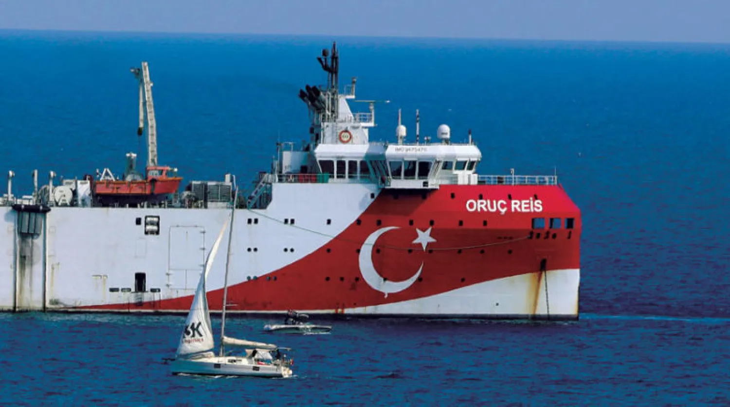 تركيا مددت مهام السفينة «أوروتش رئيس» في شرق المتوسط متجاهلة تحذيرات أوروبية (أ.ب)