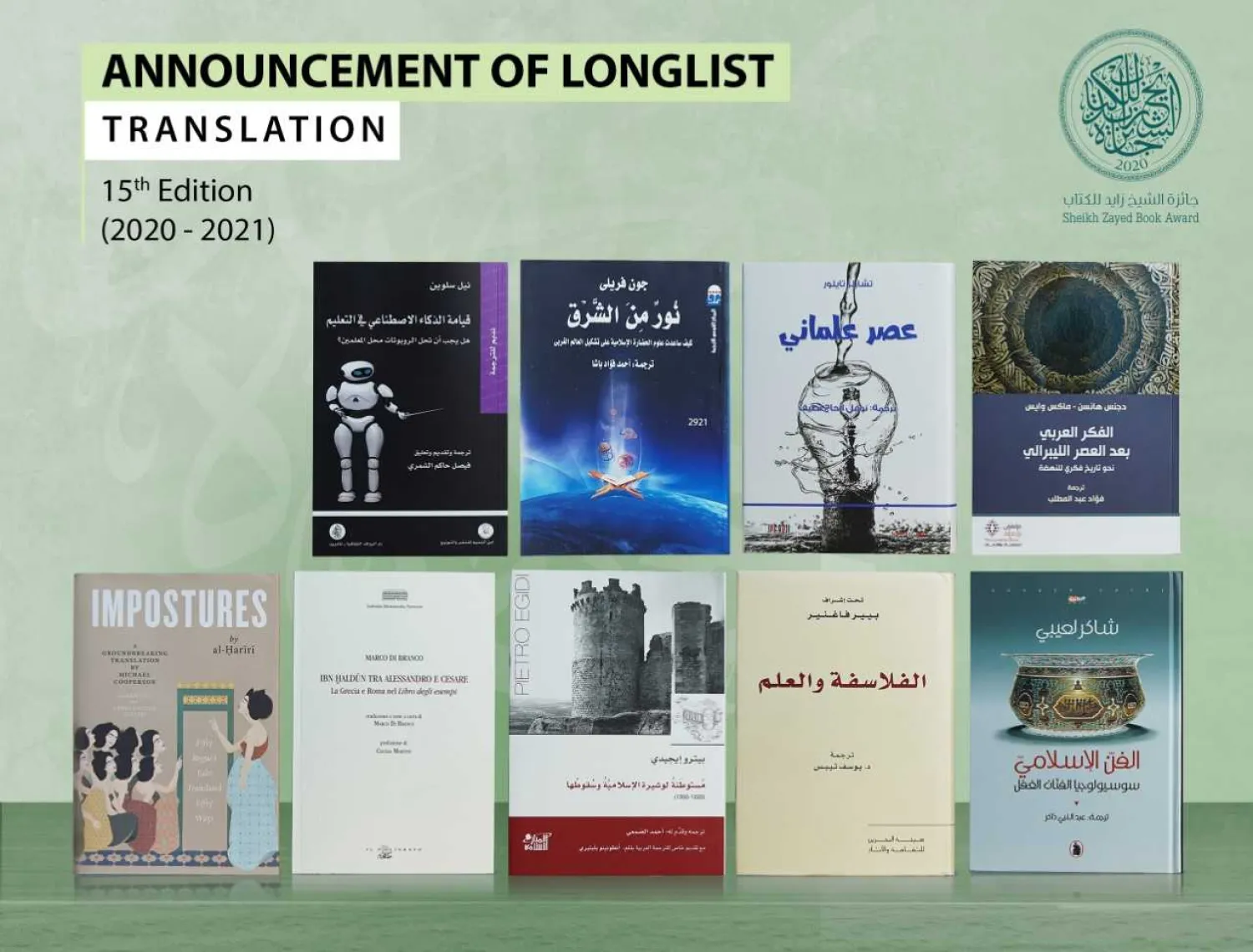  SZBA's longlist for the ‘Translation’ category (WAM)