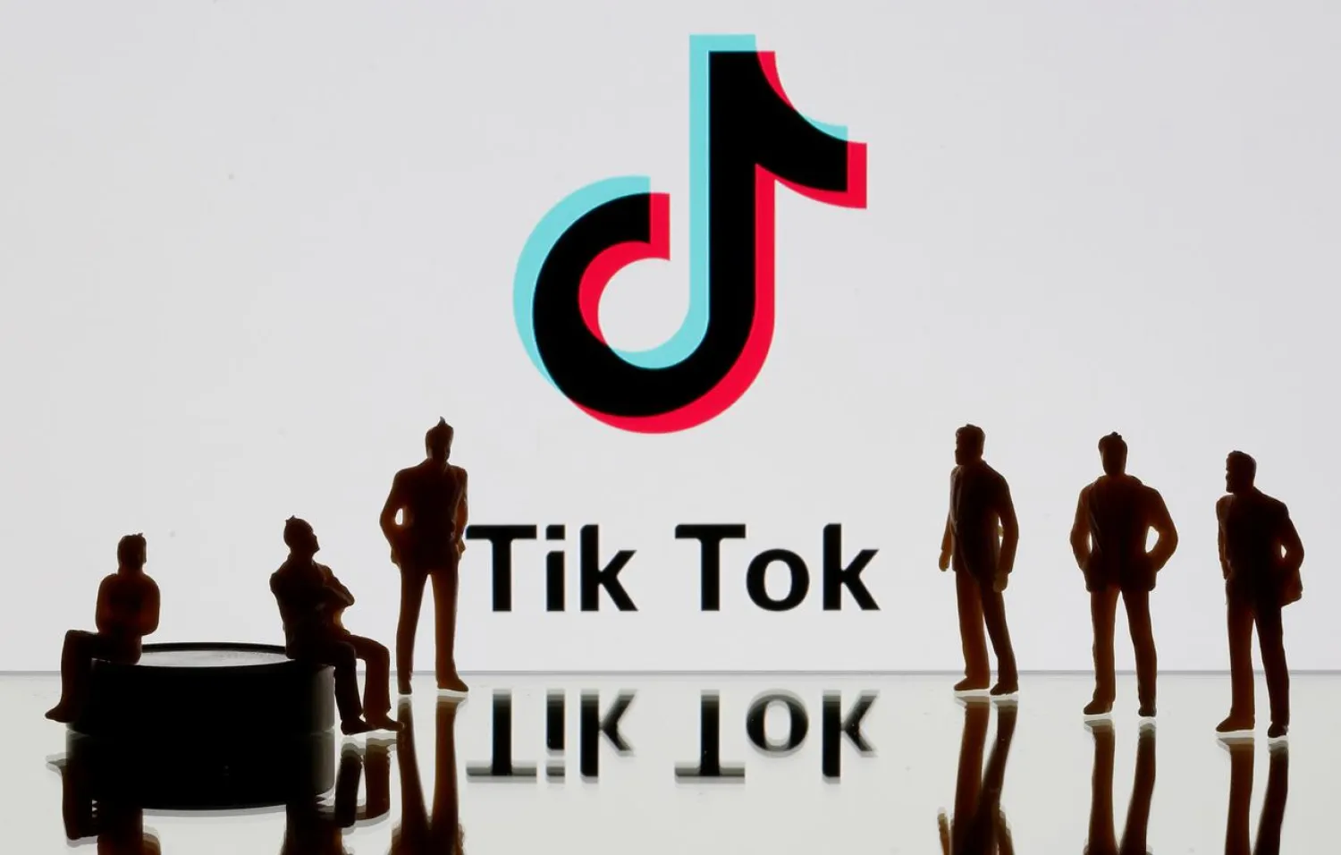 FILE PHOTO: A 3-D printed figures are seen in front of displayed Tik Tok logo in this picture illustration taken November 7, 2019. REUTERS/Dado Ruvic