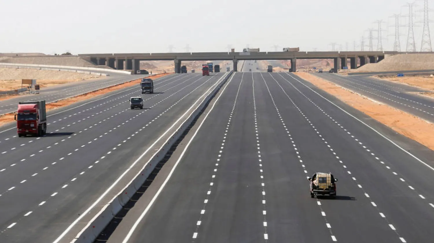 Vehicles drive on a new stretch of highway north of Cairo, Oct. 18, 2017.  Photo by REUTERS/Amr Abdallah Dalsh.