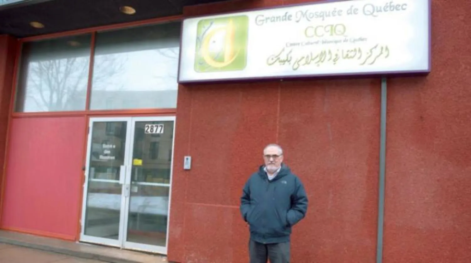 محمد لبيدي مدير المركز الإسلامي في كيبيك عندما وقع حادث الاعتداء على المسجد (أ.ف.ب)