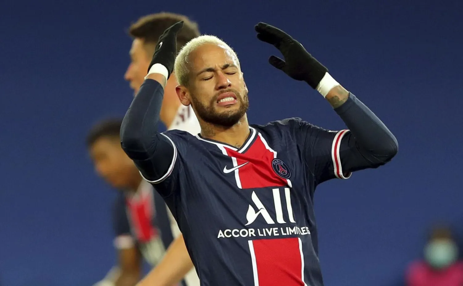 PSG's Neymar reacts during the game against Bordeaux. (AP)