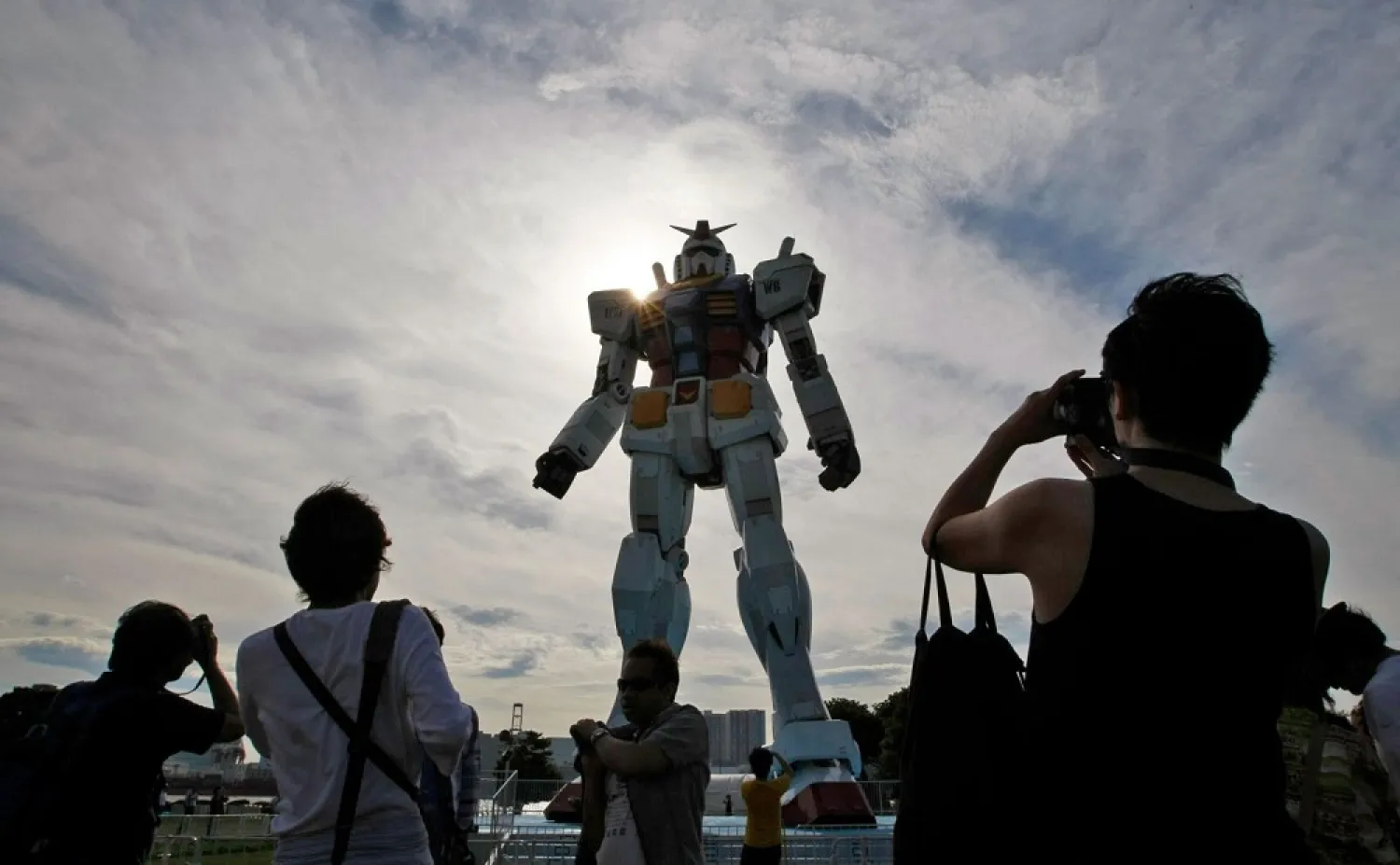The robot is modelled after a figure in “Mobile Suit Gundam”, a Japanese cartoon first launched in the late 1970s.