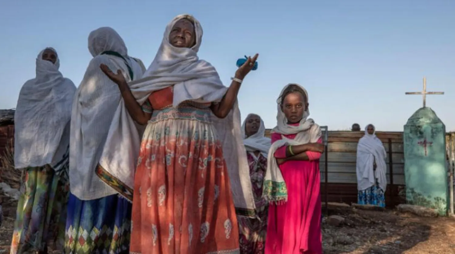 Etiyopya'nın özerk Tigray bölgesinden Sudan’a sığınan siviller (AP)