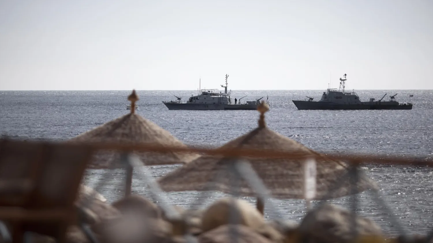 Egyptian navy vessels patrol off the coast of the Red Sea resort city of Sharm el-Sheikh (File photo: AFP)