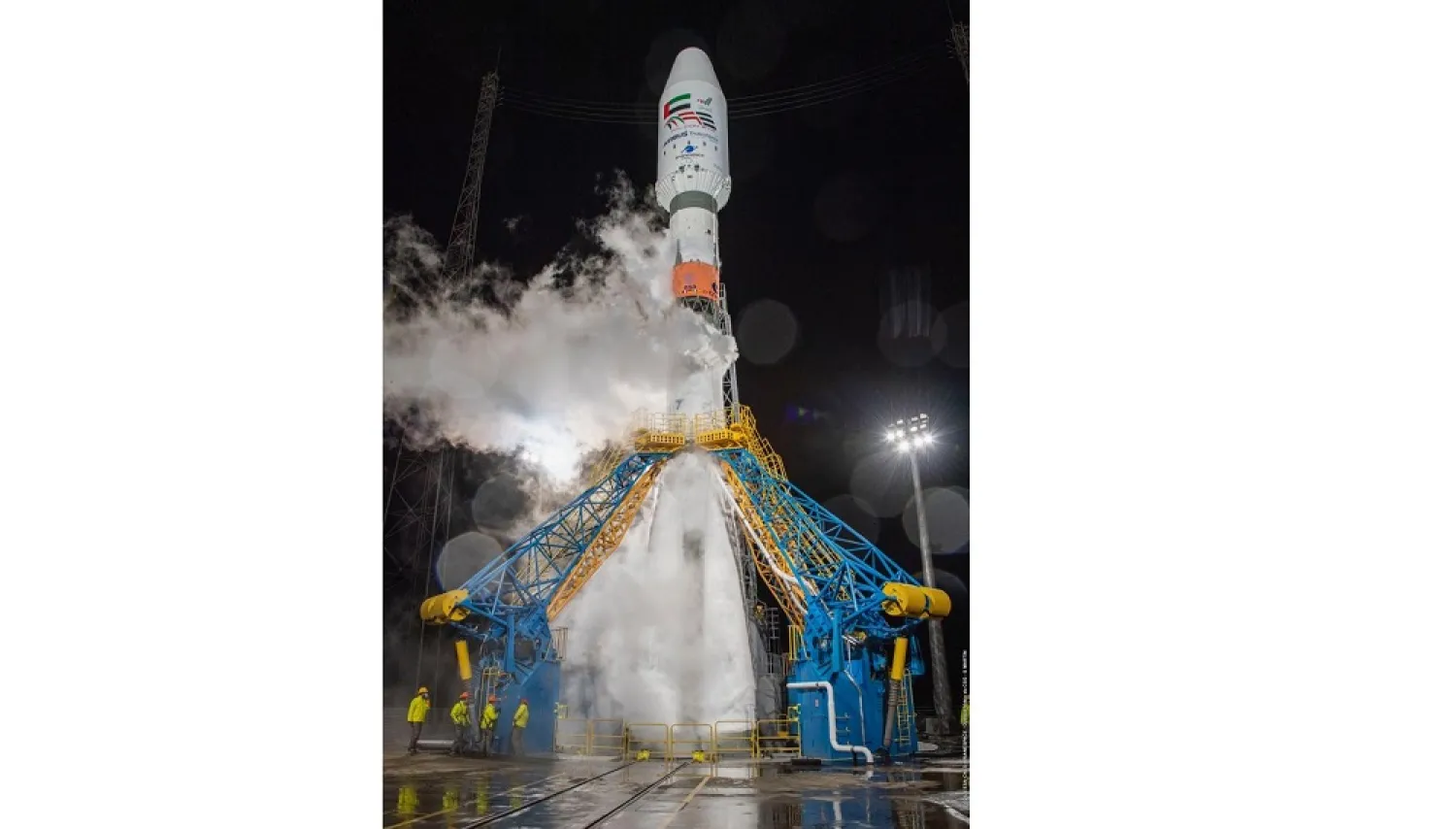 The Soyuz ST-A rocket lifted off from the launch complex in French Guiana. (WAM)