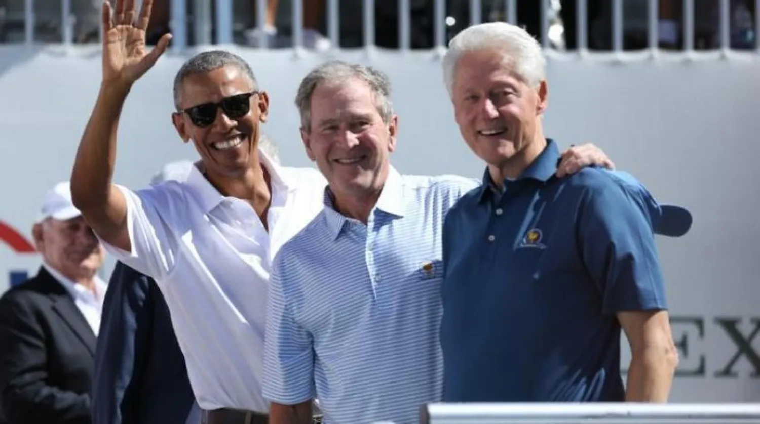 Eski ABD Başkanları Barack Obama, George W. Bush ve Bill Clinton (Reuters)
