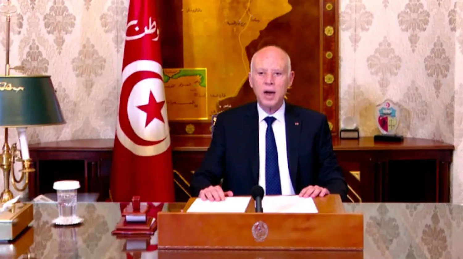 الرئيس قيس سعيد يُفترض أن يرعى الحوار السياسي المقترح من نقابة العمال (أ.ب)