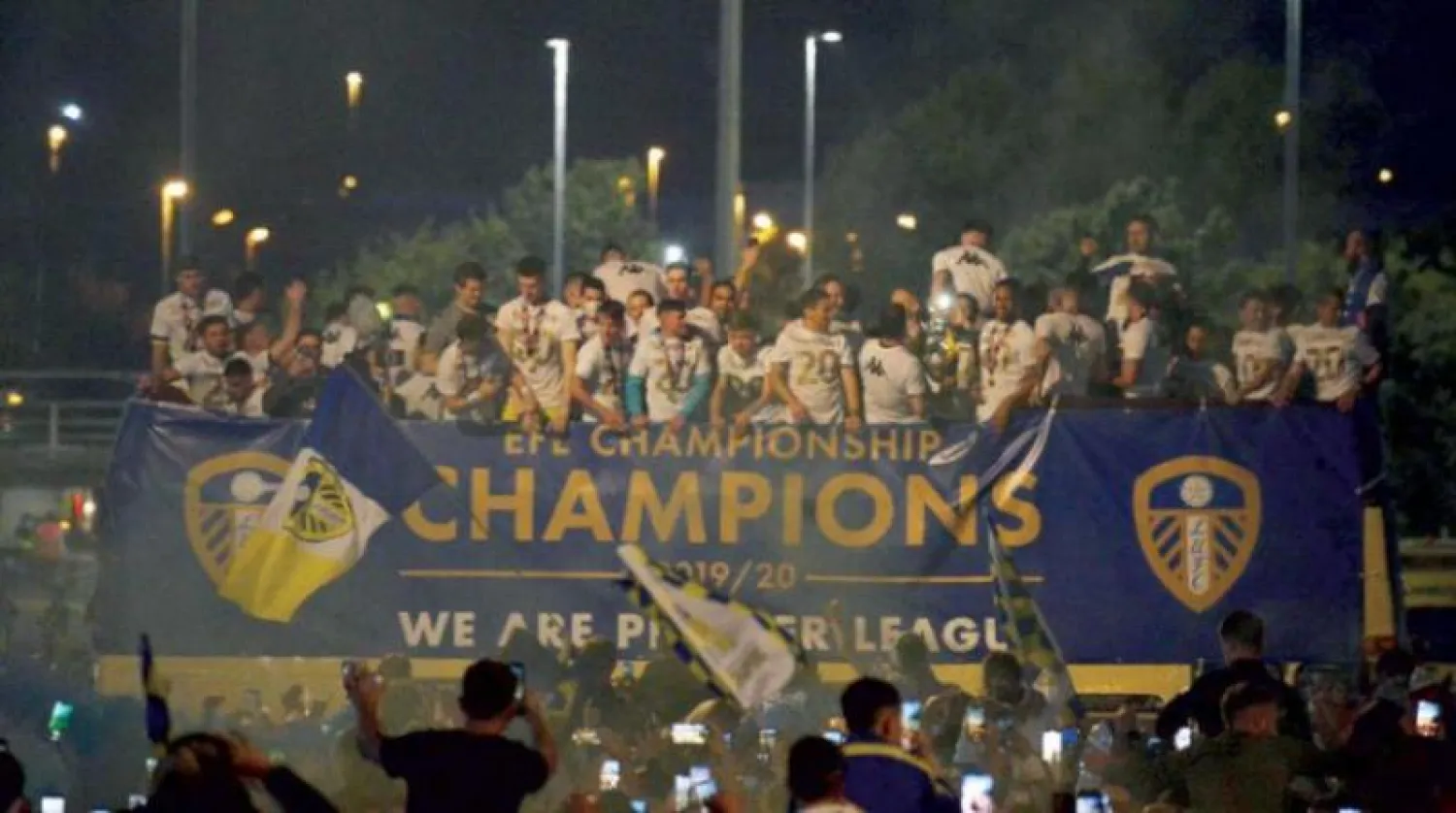 لاعبو ليدز يحتفلون بلقب دوري الدرجة الأولى في حافلة مفتوحة (أرشيفية - إ.ب.أ)