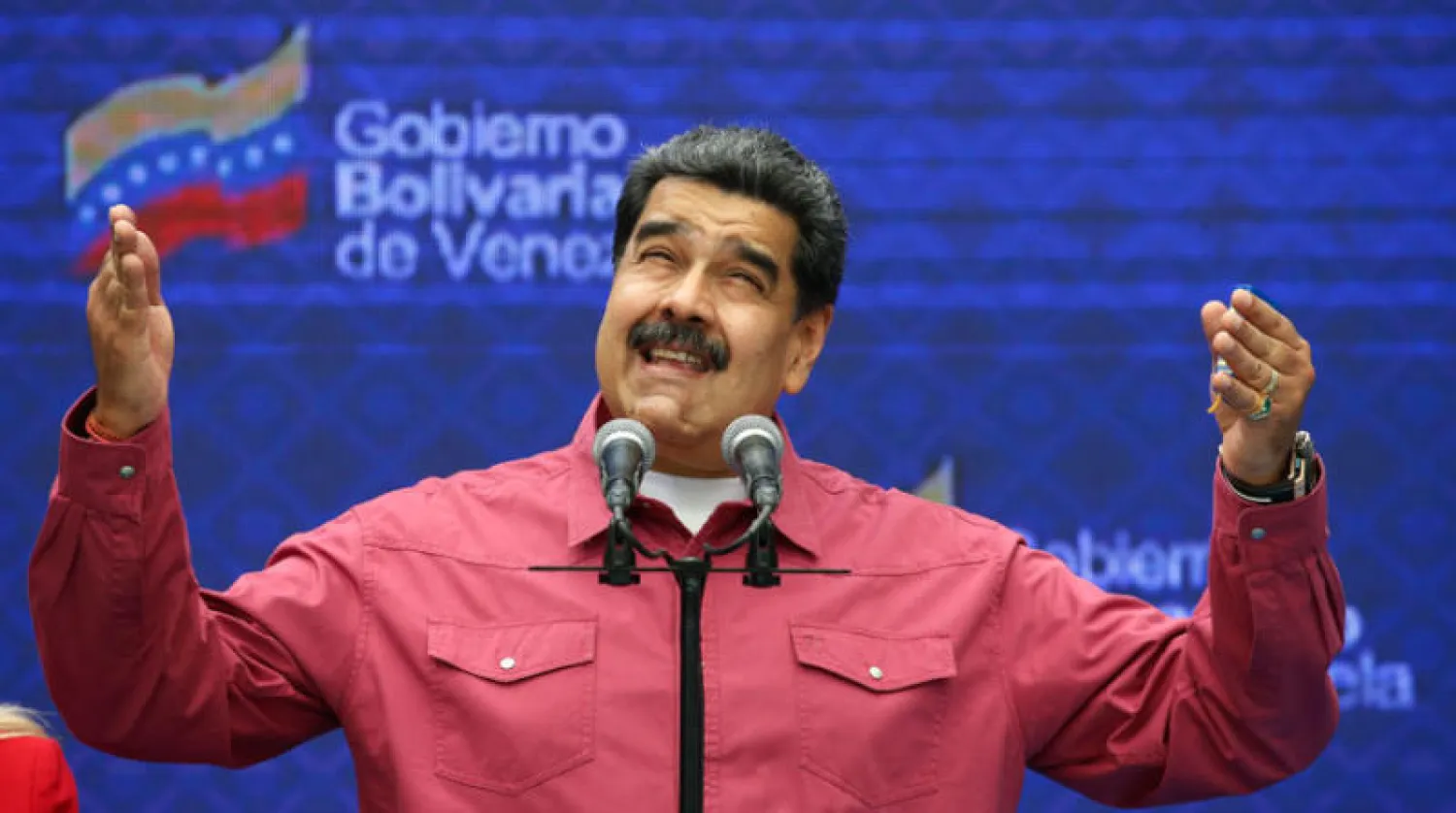 مادورو يعلن فوزه في الانتخابات التشريعية التي قاطعتها المعارضة وواشنطن تصفها بالمهزلة (أ.ب)