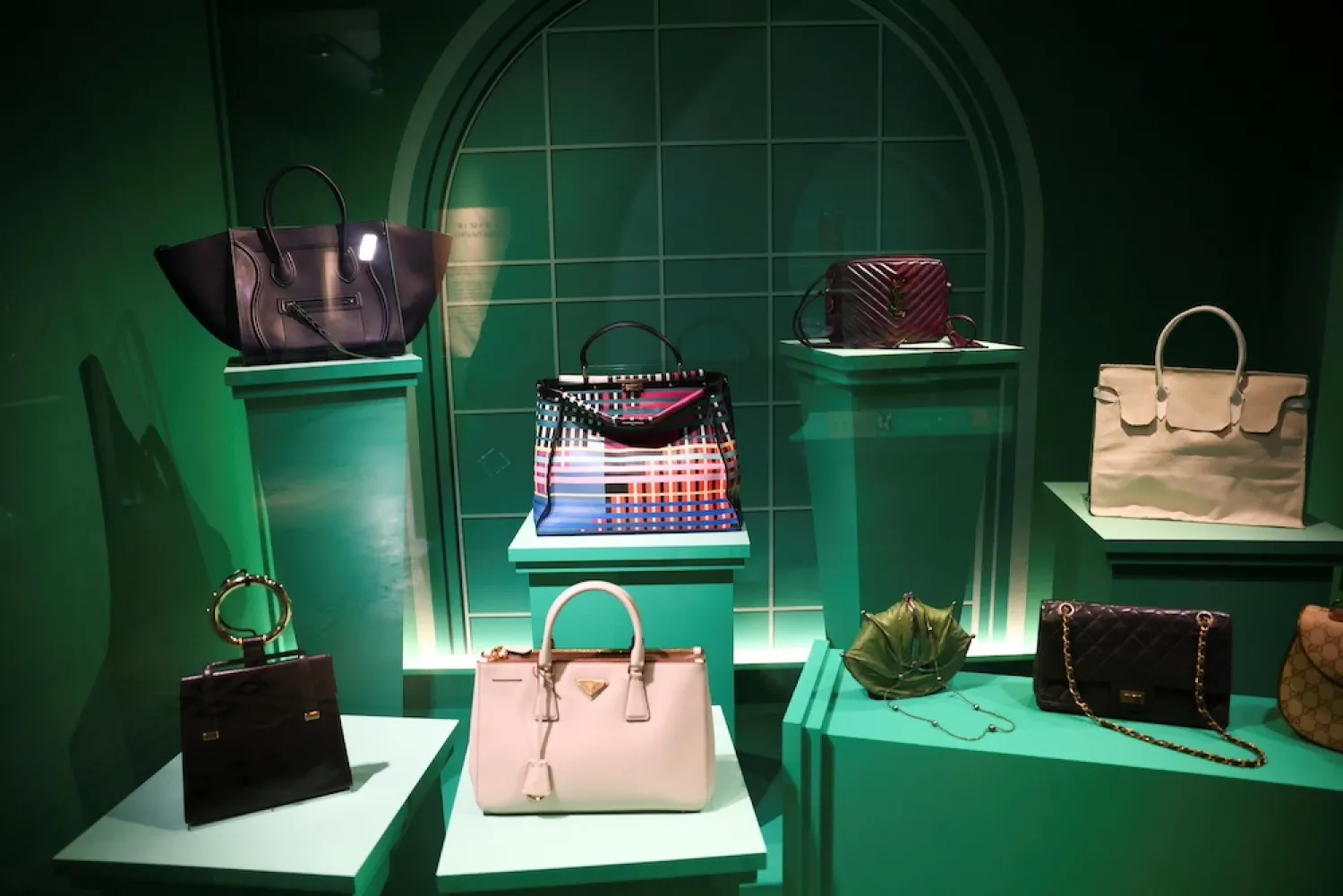 “Bags: Inside Out” at the Victoria & Albert Museum in London features 300 bags, including former British Prime Minister Winston Churchill’s despatch box. (Reuters)