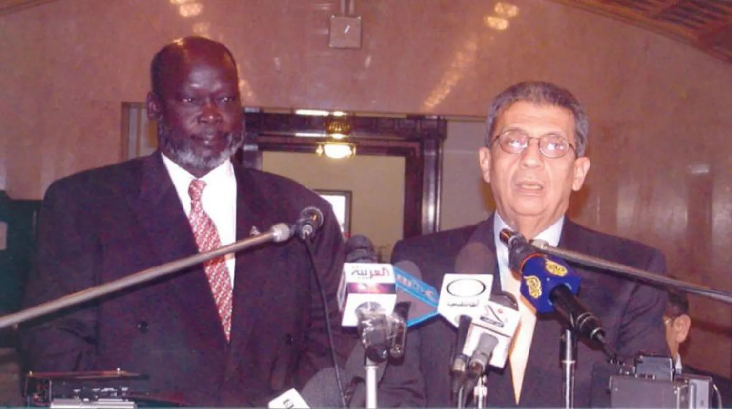 John Garang ve Amr Musa.