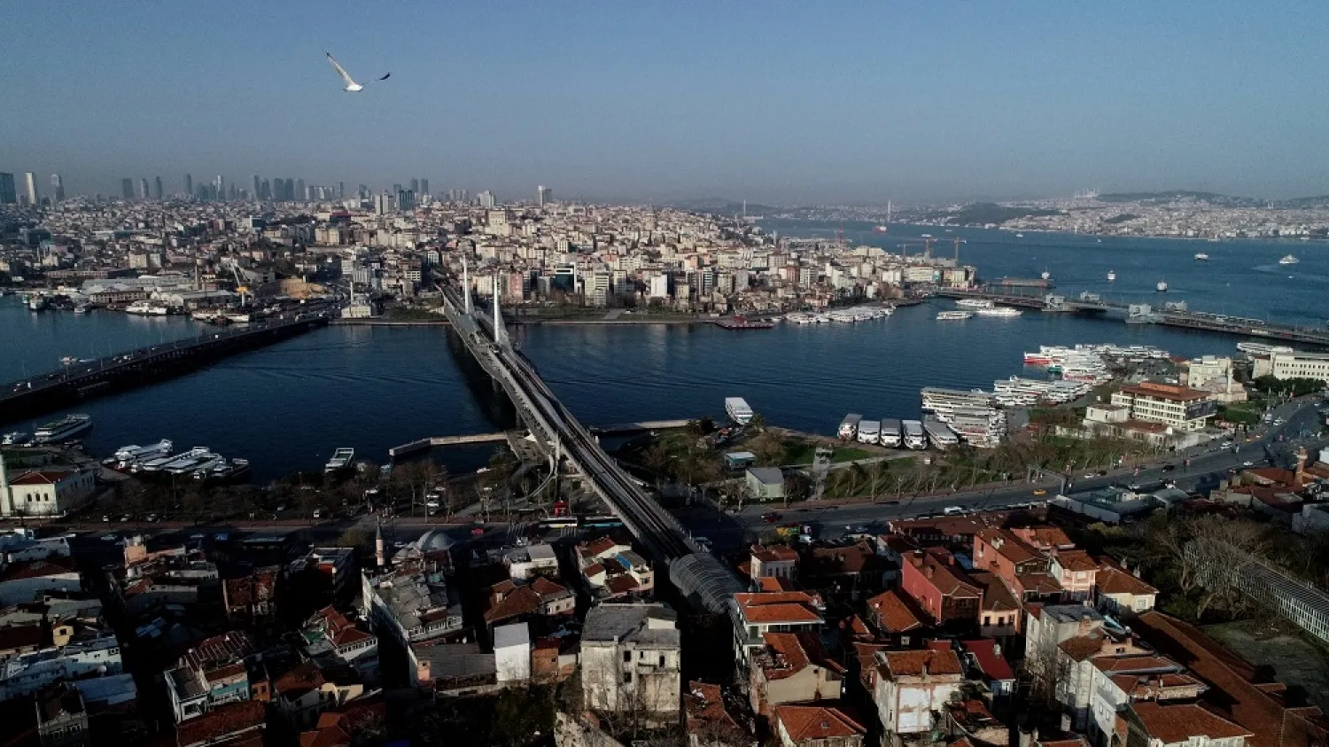 An aerial view of Istanbul during the coronavirus outbreak, March 30, 2020. (Reuters)